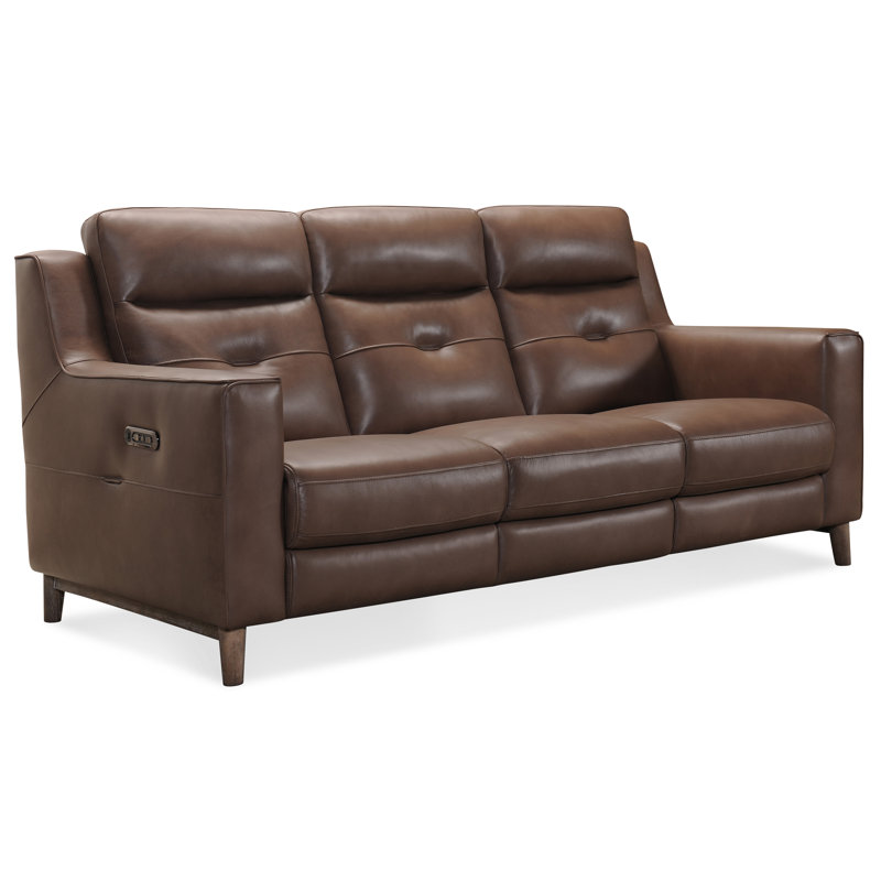 Hooker Furniture Lachlan 84" Wide Genuine Leather Square Arm Reclining